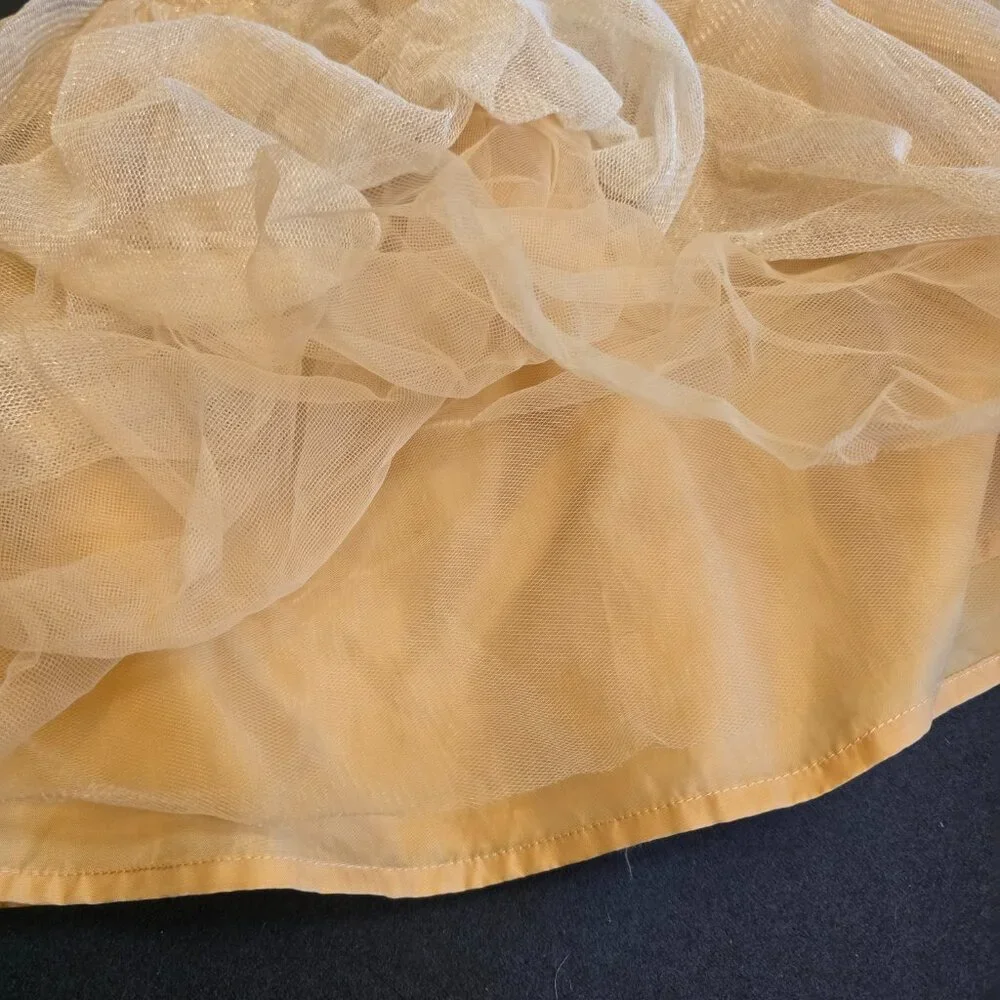 Girls Gold CRAZY 8 Tulle Tutu Skirt sz M 7/8